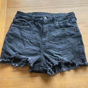American Eagle Stretchy Black Jean Shorts